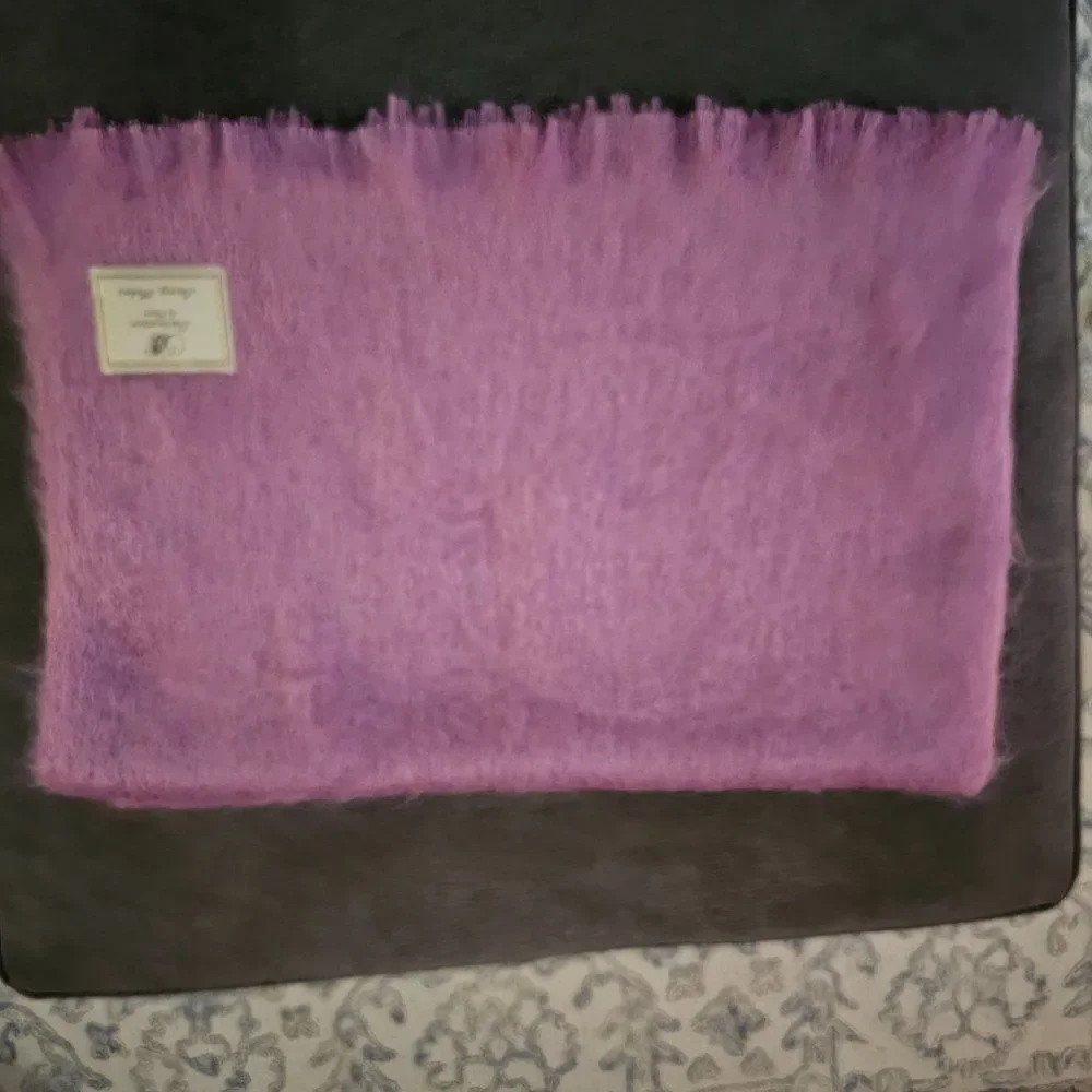 Distinction by Bronte Moon Purple Luxury Mohair Throw 54x72 in
